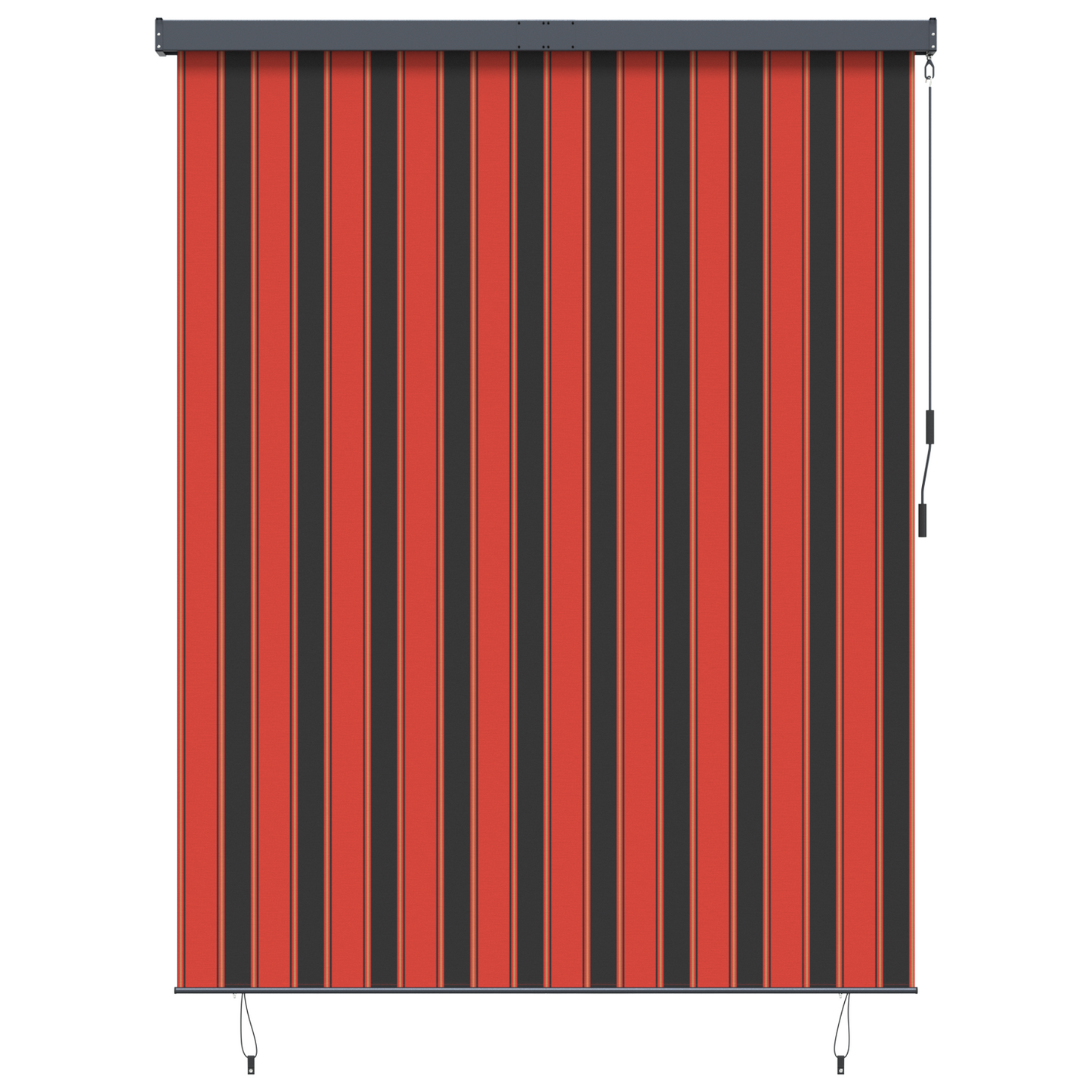 Buiten Rolgordijn Gestreept Verstelbaar Oranje en bruin 200 x 250 cm Stof