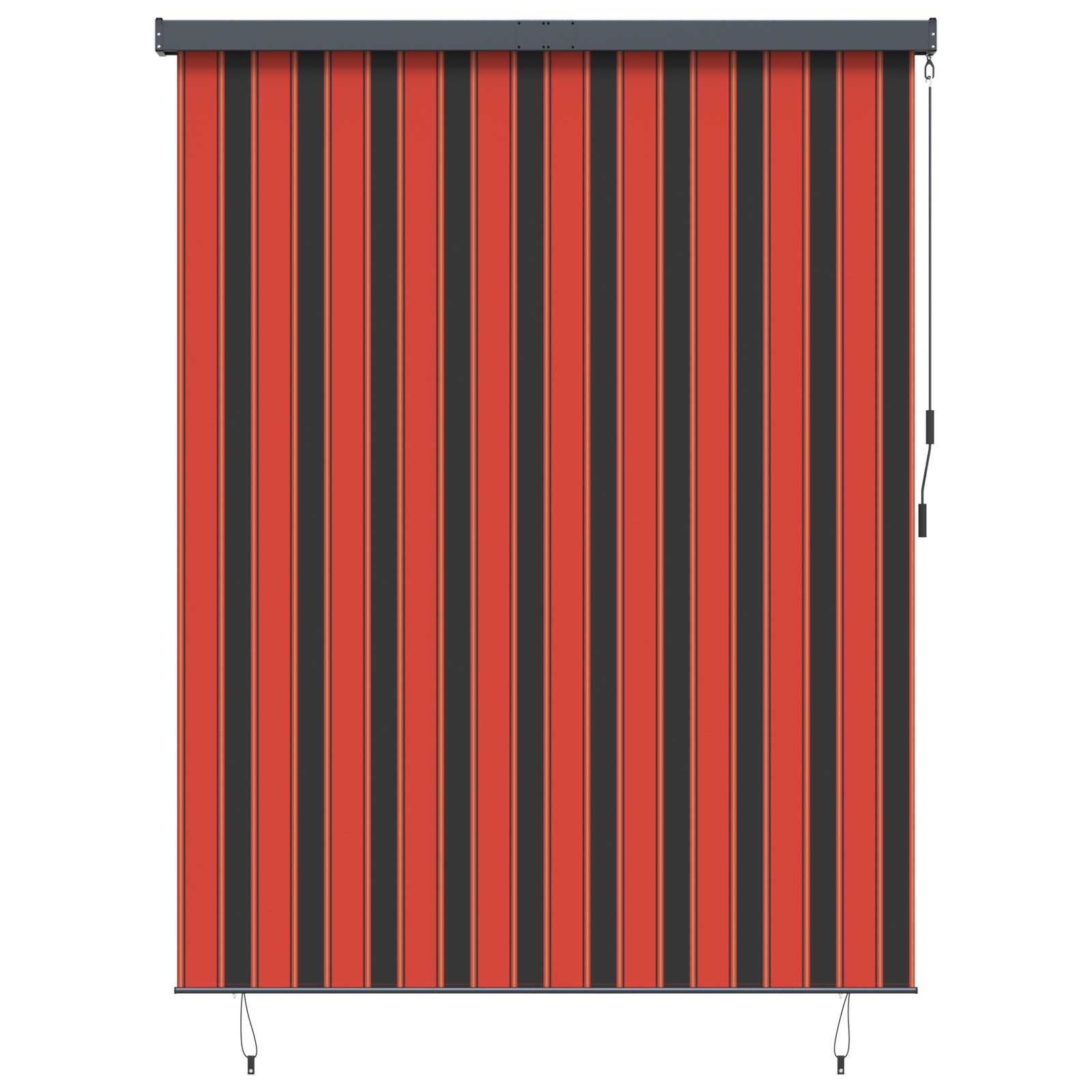 Buiten Rolgordijn Gestreept Verstelbaar Oranje en bruin 200 x 250 cm Stof
