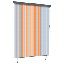 Buiten Rolgordijn Gestreept Verstelbaar Geel en blauw 220 x 250 cm Stof