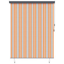 Buiten Rolgordijn Gestreept Verstelbaar Geel en blauw 220 x 250 cm Stof
