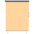Rolgordijn 220x250 cm oranje wit gestreept stof