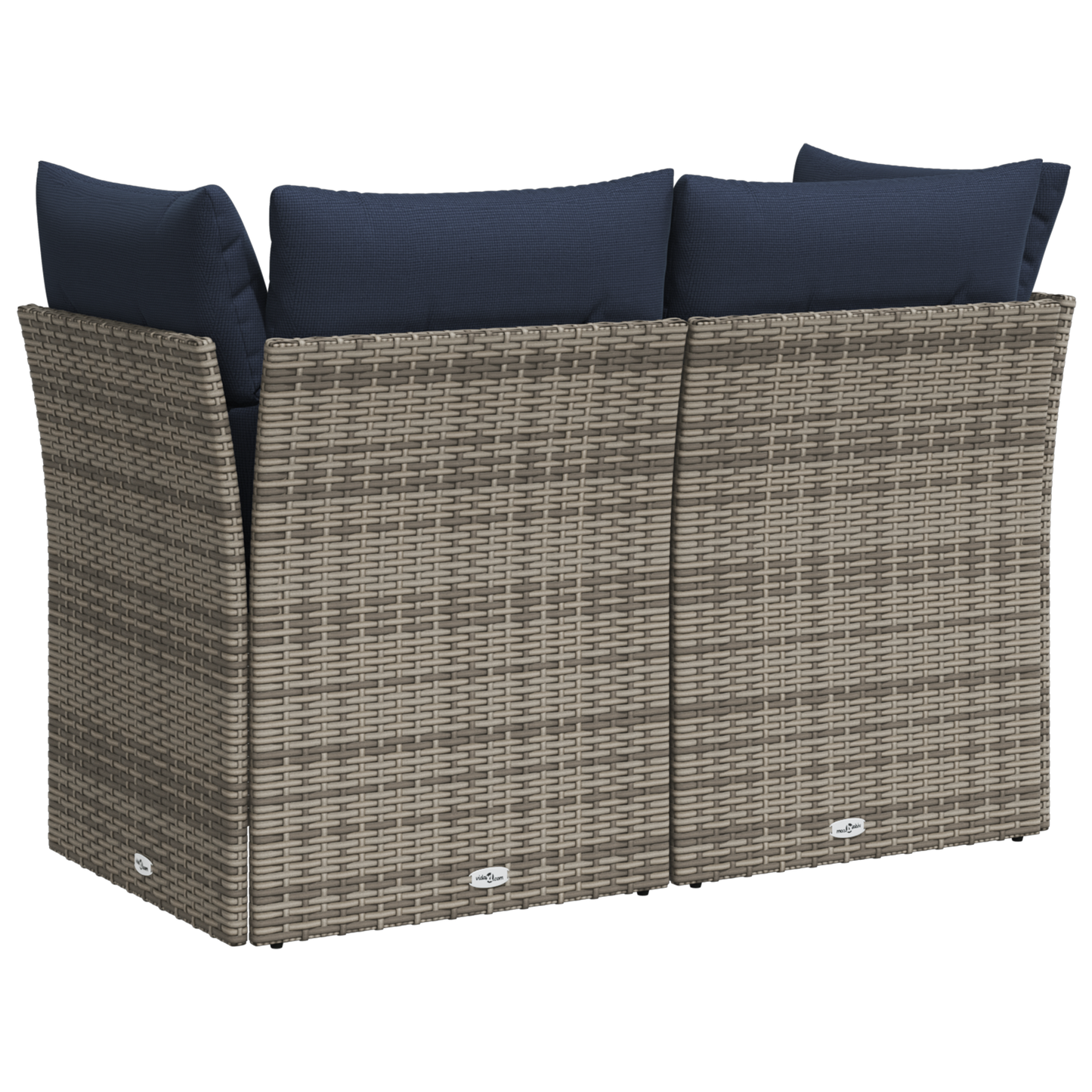 | Tuin Sofa | met kussen Grijs 124 x 62 x 69cm poly rattan