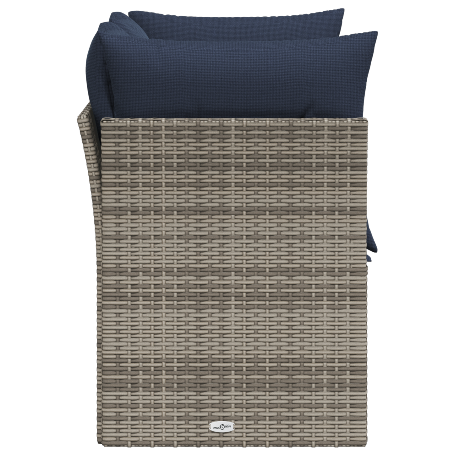 | Tuin Sofa | met kussen Grijs 124 x 62 x 69cm poly rattan