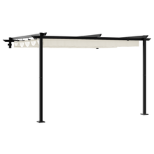 Wandgemonteerde Pergola Crème 3 x 3 m Staal