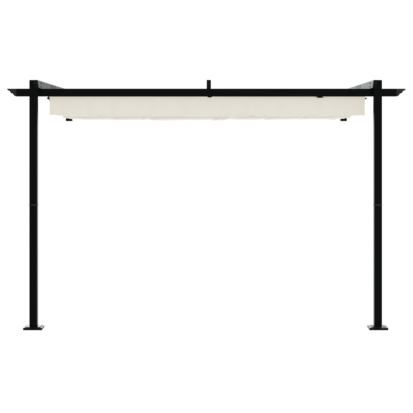 Wandgemonteerde Pergola Crème 3 x 3 m Staal