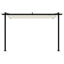Wandgemonteerde Pergola Crème 3 x 3 m Staal