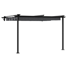 Wandgemonteerde Pergola Antraciet 3 x 3 m Staal