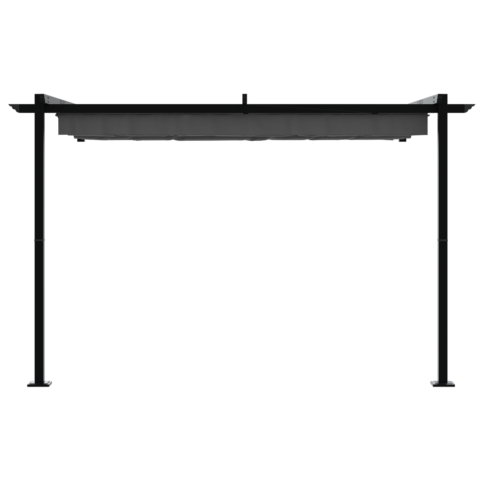 Wandgemonteerde Pergola Antraciet 3 x 3 m Staal