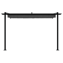 Wandgemonteerde Pergola Antraciet 3 x 3 m Staal