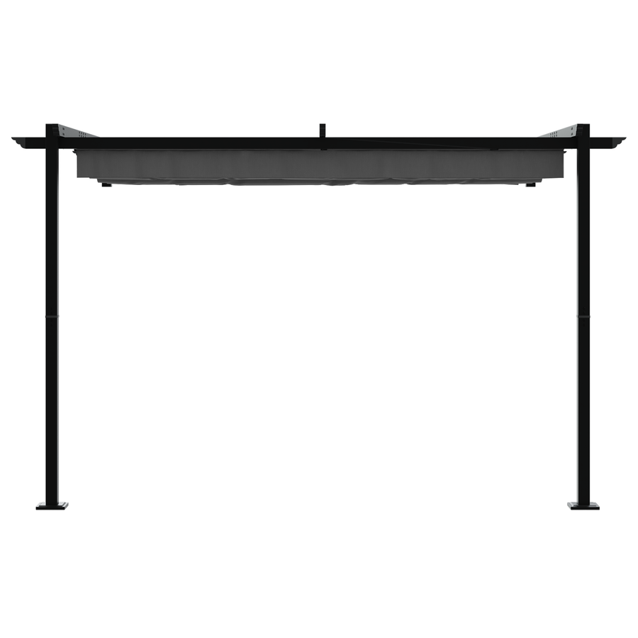 Wandgemonteerde Pergola Antraciet 3 x 3 m Staal