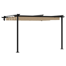 Wandgemonteerde Pergola Taupe 3 x 3 m Staal