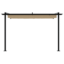Wandgemonteerde Pergola Taupe 3 x 3 m Staal