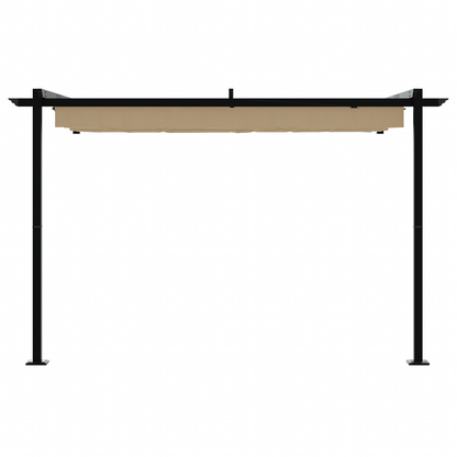 Wandgemonteerde Pergola Taupe 3 x 3 m Staal