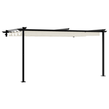 Wandgemonteerde Pergola Crème 3 x 4 m Staal
