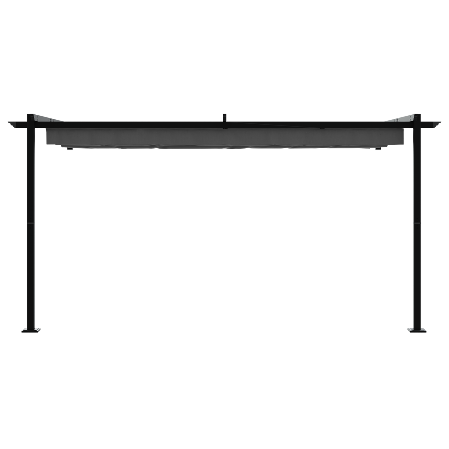 Wandgemonteerde Pergola Antraciet 3 x 4 m Staal