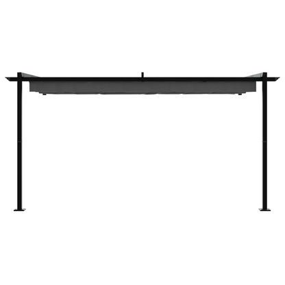 Wandgemonteerde Pergola Antraciet 3 x 4 m Staal