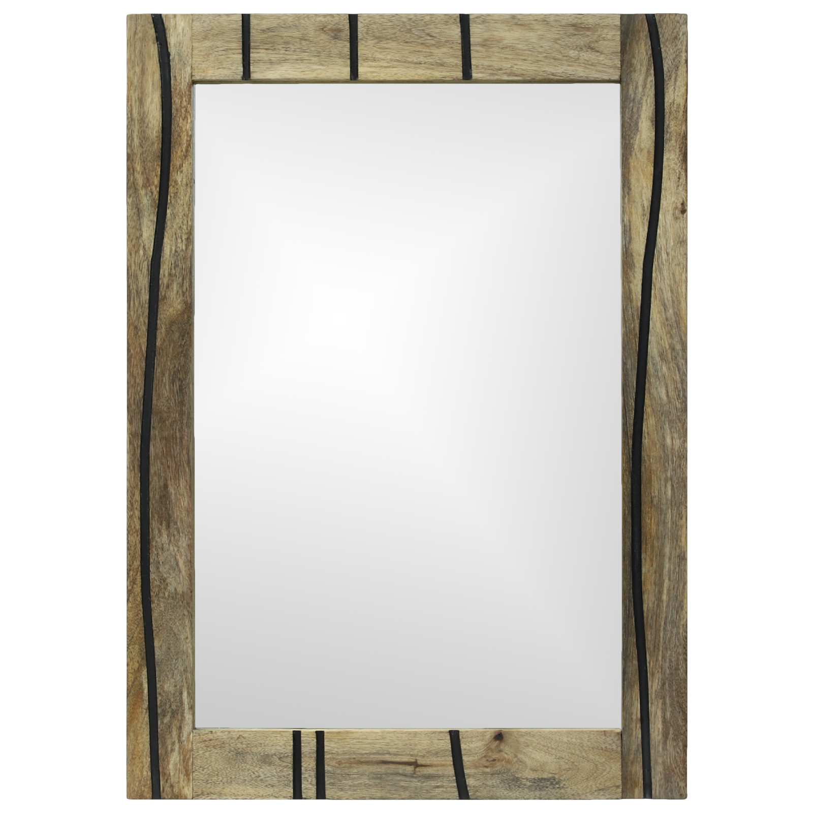 Badkamerspiegel 50x70x30 cm Massief Mango Hout