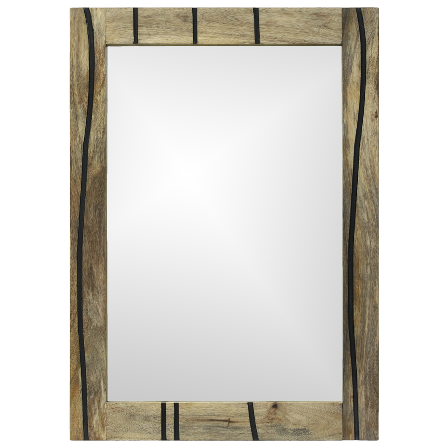 Badkamerspiegel 50x70x30 cm Massief Mango Hout