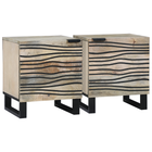 Nachtkastjes 2 stuks 40x33x46 cm naturel