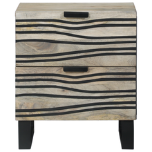 Nachtkastjes met lade Wit en zwart 40 x 33.5 x 46 cm