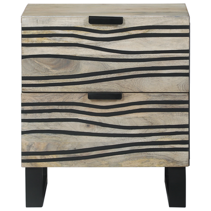 Nachtkastjes met lade Wit en zwart 40 x 33.5 x 46 cm