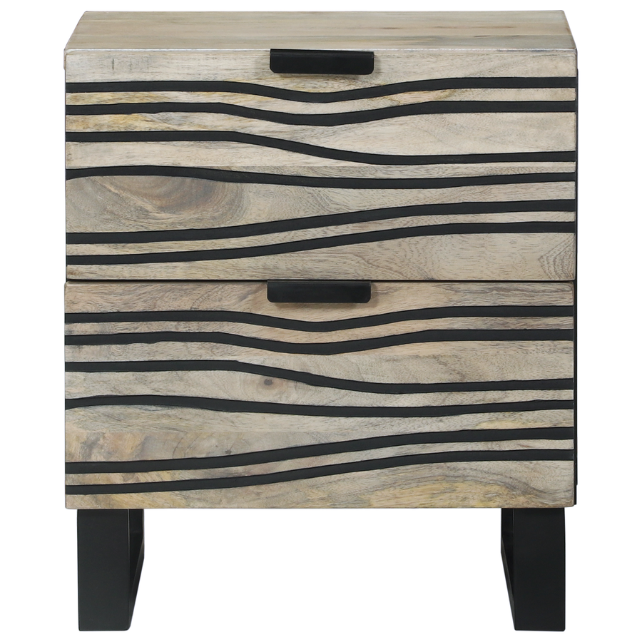 Nachtkastjes met lade Wit en zwart 40 x 33.5 x 46 cm