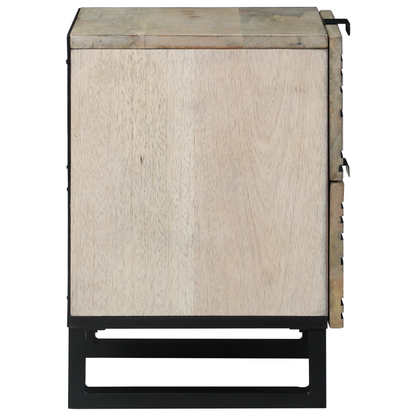 Nachtkastjes met lade Wit en zwart 40 x 33.5 x 46 cm