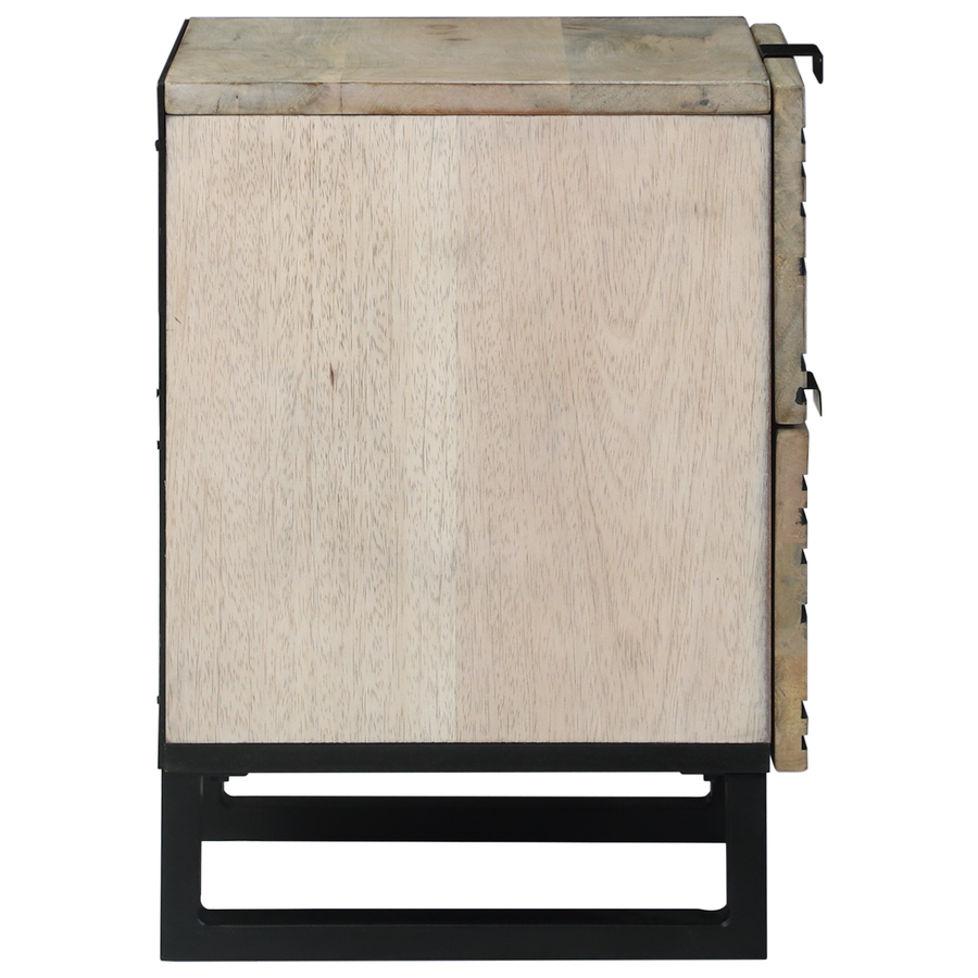 Nachtkastjes met lade Wit en zwart 40 x 33.5 x 46 cm
