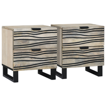 Nachtkastjes met lade 2 pcs Walnotenhout 40 x 33.5 x 46 cm