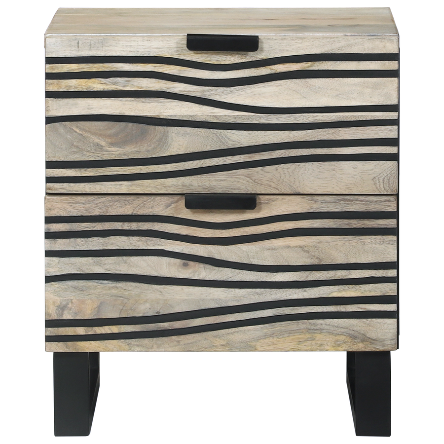Nachtkastjes met lade 2 pcs Walnotenhout 40 x 33.5 x 46 cm