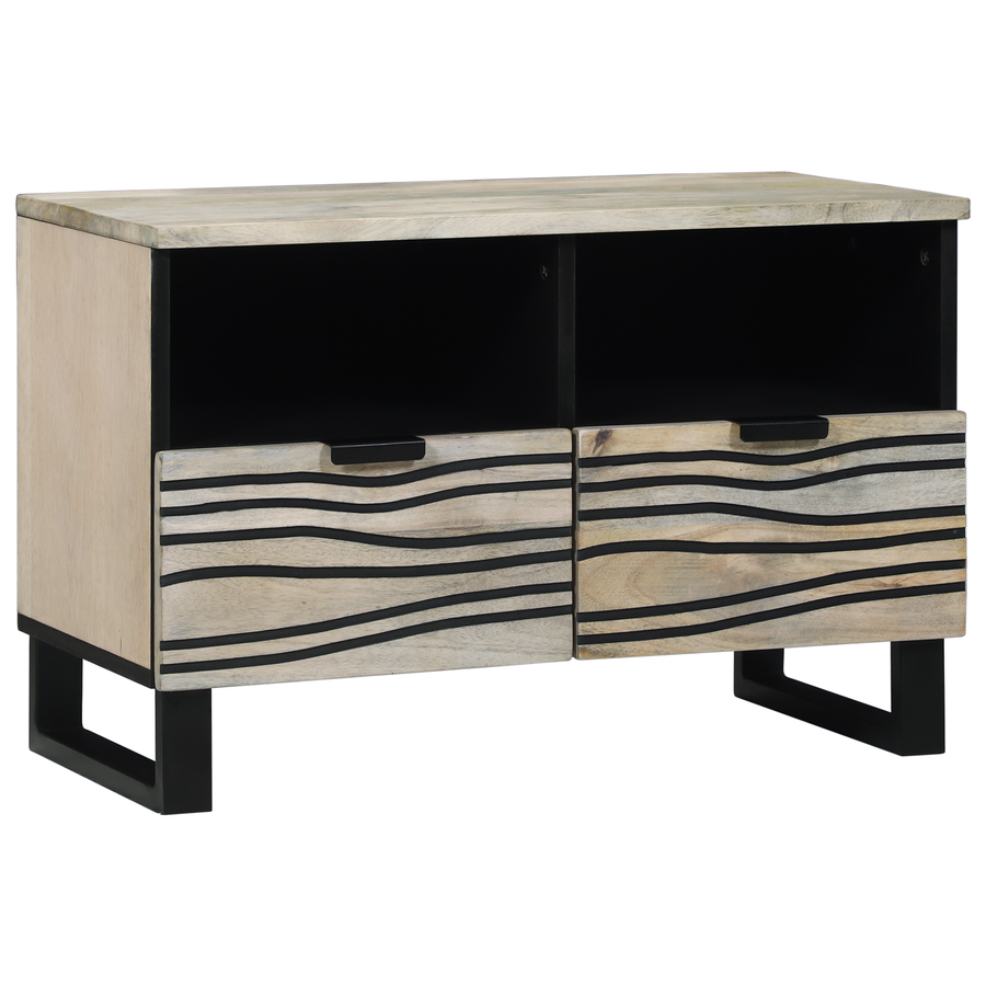 Entertainment Centra & TV Stands Wit en zwart 70 x 33.5 x 46 cm