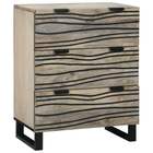 Dressoir 60x33.5x75 cm massief mangohout wit
