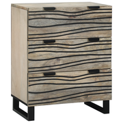 Dressoir 60x33.5x75 cm massief mangohout wit