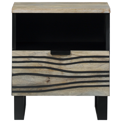 Nachtkastjes met lade Wit en zwart 40 x 33 x 46 cm