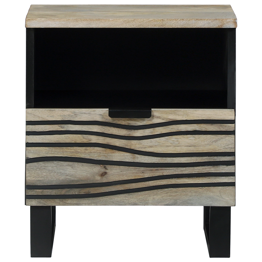 Nachtkastjes met lade Wit en zwart 40 x 33 x 46 cm