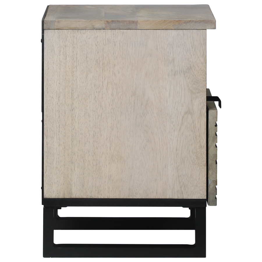 Nachtkastjes met lade Wit en zwart 40 x 33 x 46 cm