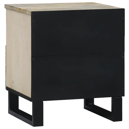 Nachtkastjes met lade 2 pcs Wit en zwart 40 x 33 x 46 cm