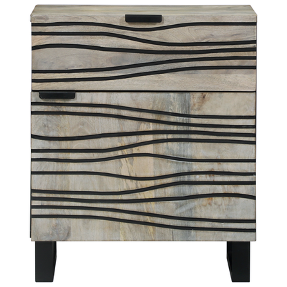 Nachtkastjes met lade Wit en zwart 50 x 33 x 60 cm