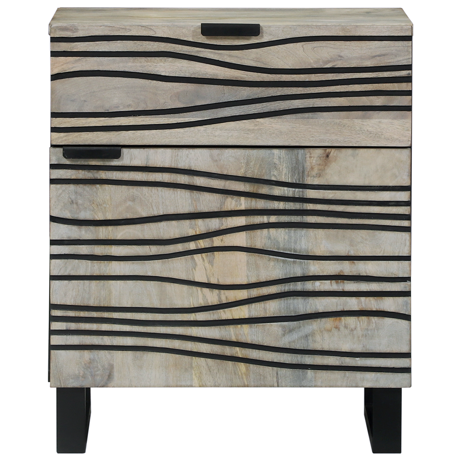 Nachtkastjes met lade Wit en zwart 50 x 33 x 60 cm