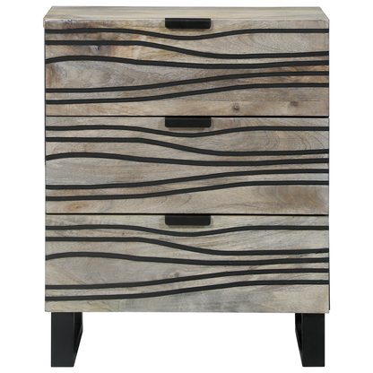 Nachtkastjes met lade Wit en zwart 50 x 33 x 60 cm