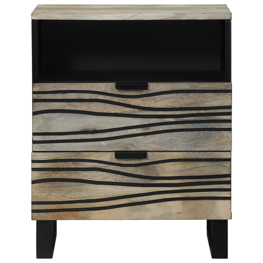 Nachtkastjes met lade Wit en zwart 50 x 33 x 60 cm