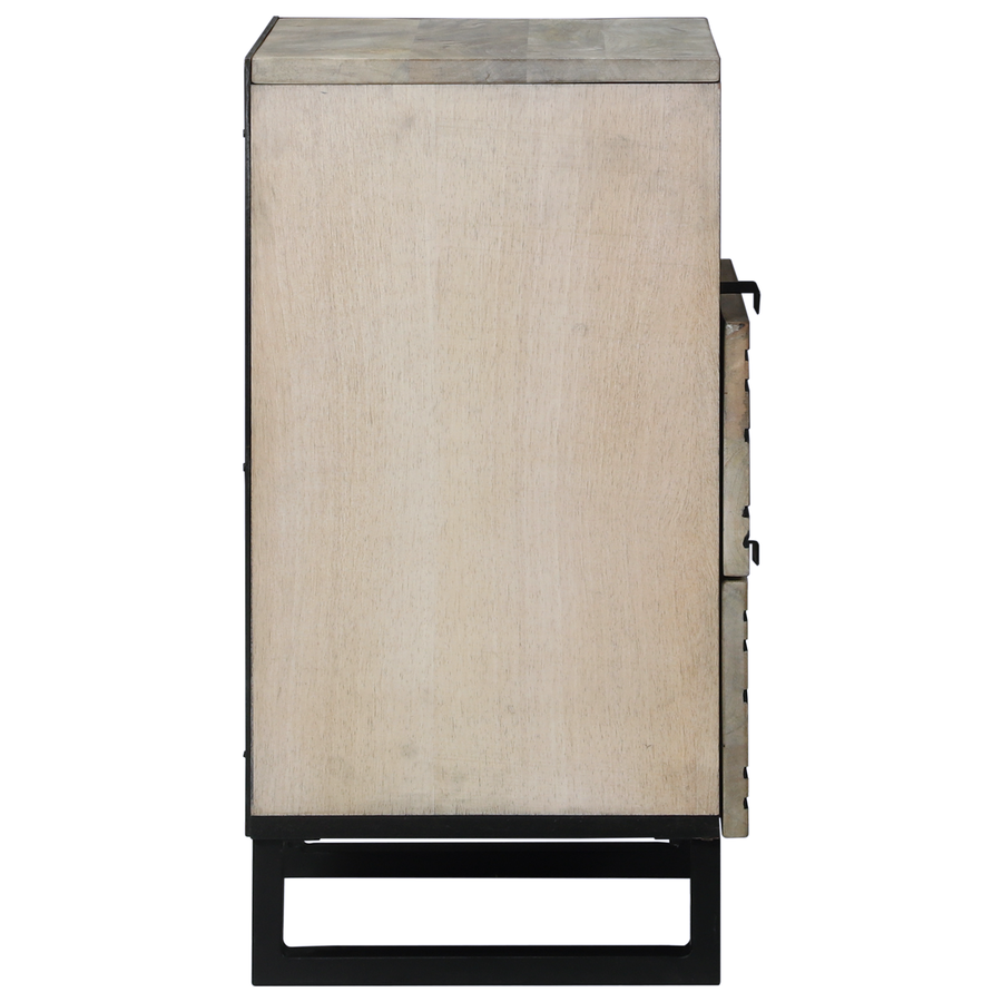 Nachtkastjes met lade Wit en zwart 50 x 33 x 60 cm