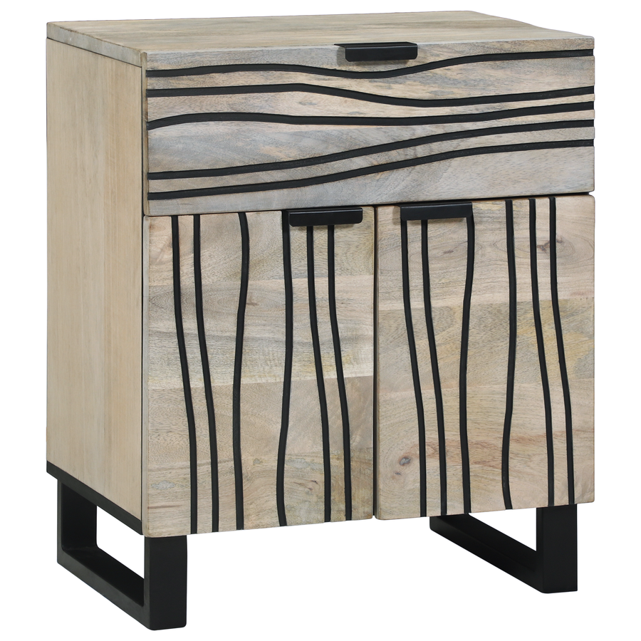 Nachtkastjes met lade Wit en zwart 50 x 33 x 60 cm
