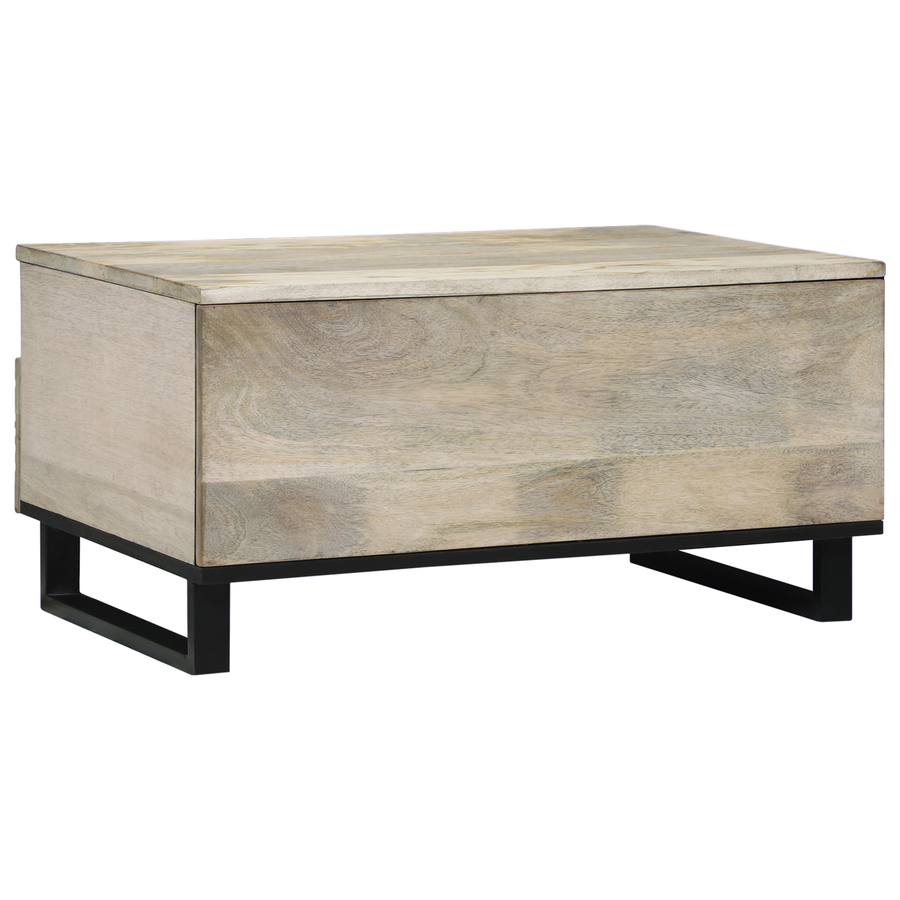 Salontafels met lade met opslag Wit, Zwart 80 x 50 x 40 cm