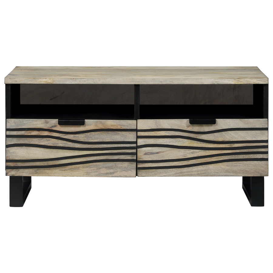 Salontafels met lade met opslag Wit, Zwart 80 x 50 x 40 cm