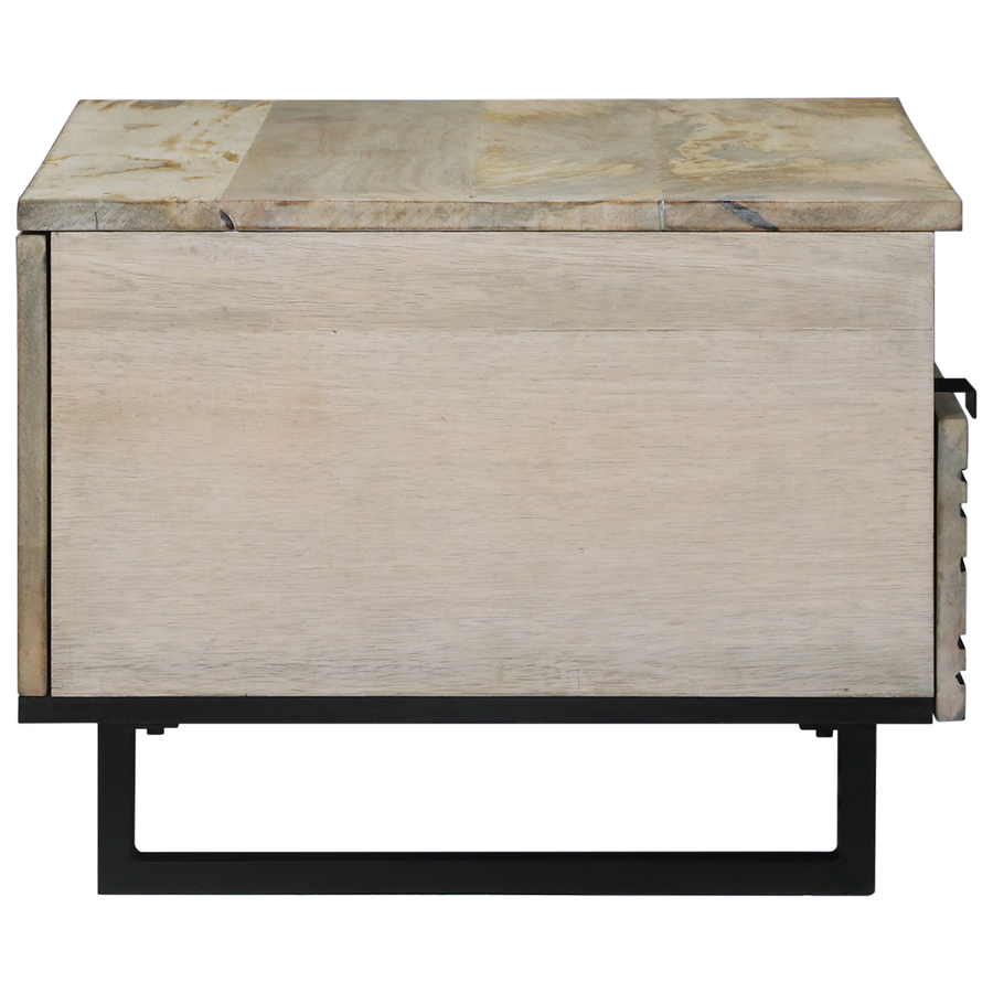 Salontafels met lade met opslag Wit, Zwart 80 x 50 x 40 cm
