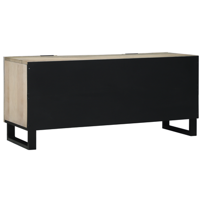 Media-opslagkasten en rekken Wit en zwart 105 x 33.5 x 46 cm