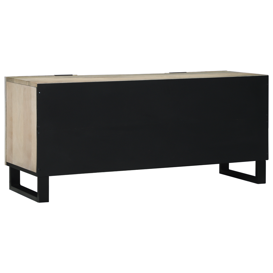 Media-opslagkasten en rekken Wit en zwart 105 x 33.5 x 46 cm