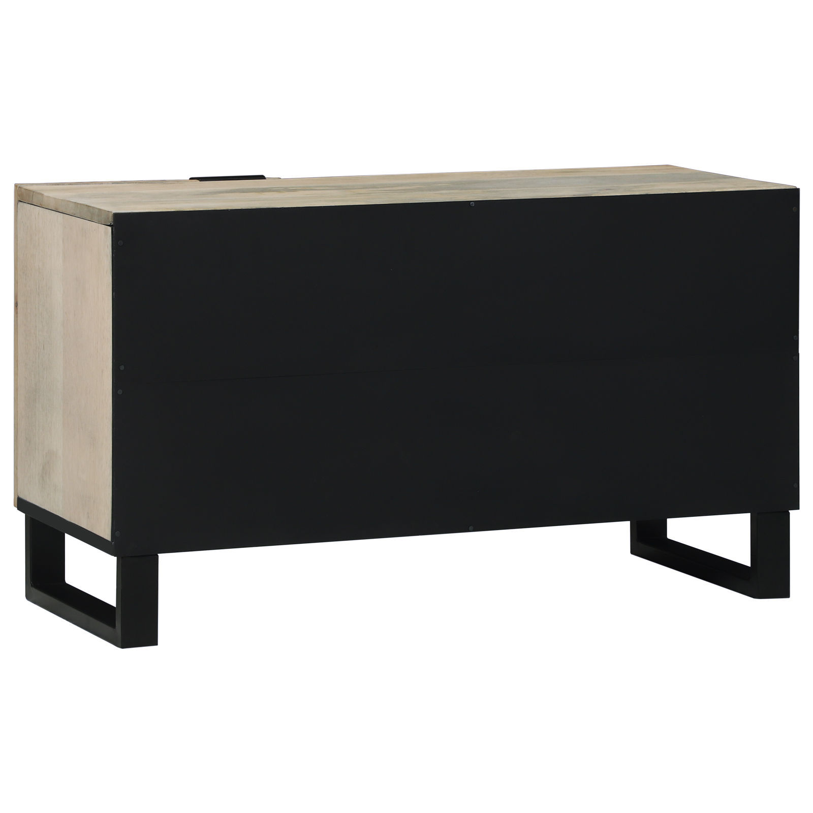 Media-opslagkasten en rekken Wit en zwart 80 x 31.5 x 46 cm