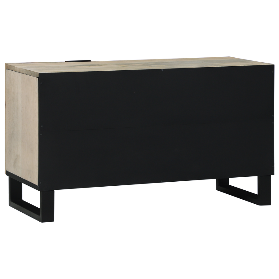 Media-opslagkasten en rekken Wit en zwart 80 x 31.5 x 46 cm